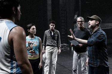 The performers in the opening production Rebel Rebel, together with Artistic Director Ivo Van Hove.