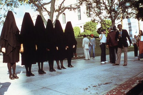 In Mourning and In Rage, 1977, Los Angeles City Hall, Performance by Suzanne Lacy and Leslie Labowitz