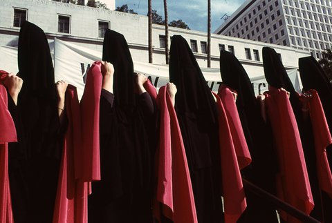 In Mourning and In Rage, 1977, Los Angeles City Hall, Performance by Suzanne Lacy and Leslie Labowitz