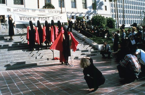 In Mourning and In Rage, 1977, Los Angeles City Hall, Performance by Suzanne Lacy and Leslie Labowitz
