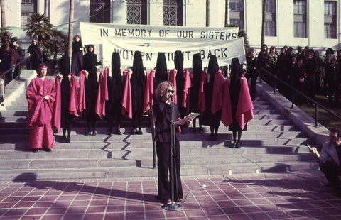 In Mourning and In Rage, 1977, Los Angeles City Hall, Performance by Suzanne Lacy and Leslie Labowitz